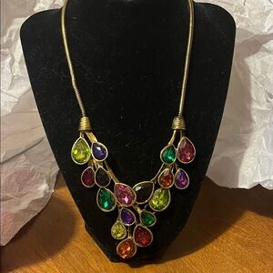 Elegant Multicolor Teardrop Necklace
